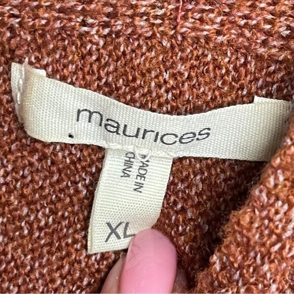 Maurices oversized sweater v-neck open back soft cozy comfy size XL - Picture 3 of 3